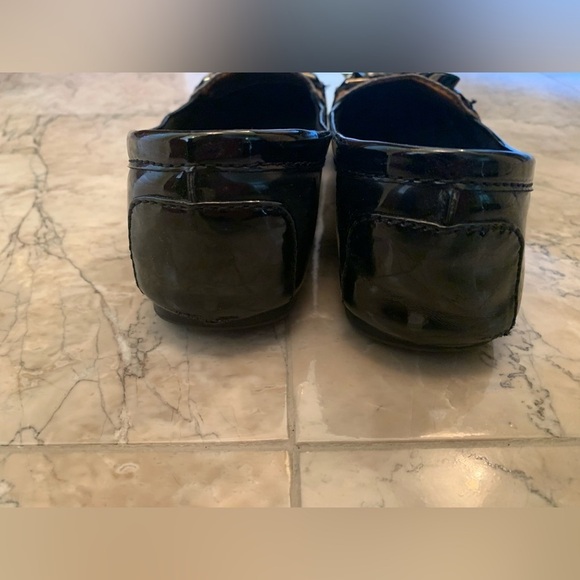 Anne Klein Black Mulle with Leopard Top and Bow Detail Size 6.5 - Picture 4 of 7